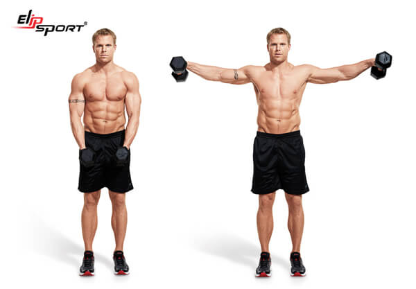 tập vai rộng Dumbbell Lateral Raise