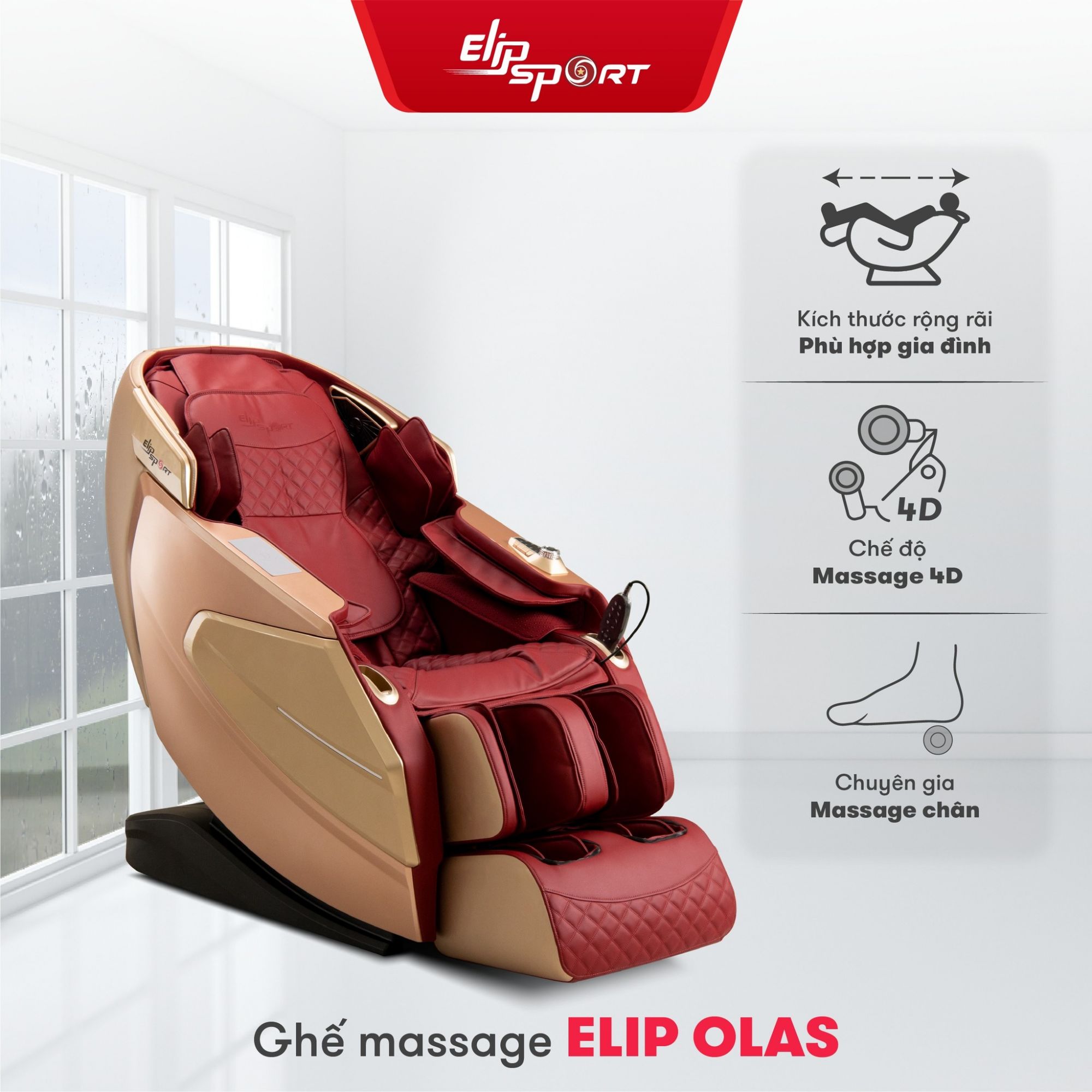 ghế massage tầm giá 50 triệu elip olas