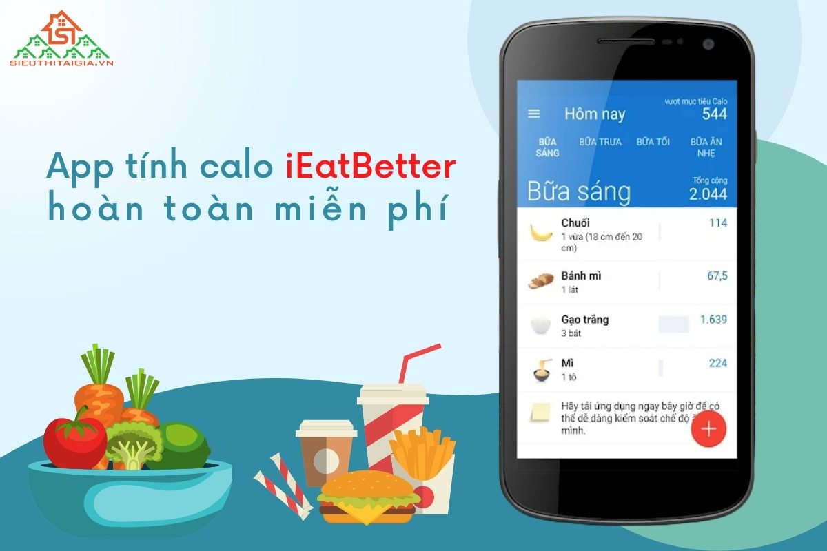 App tính calo miễn phí iEatBetter