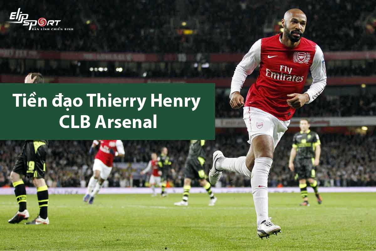 Tiền đạo Thierry Henry trong màu áo của đội Arsenal