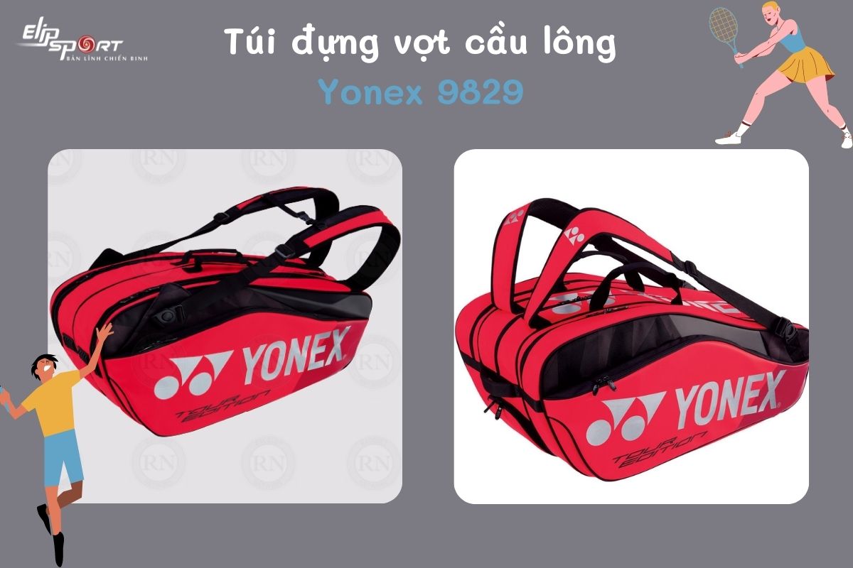 Túi đựng vợt cầu lông Yonex 9829 9 túi