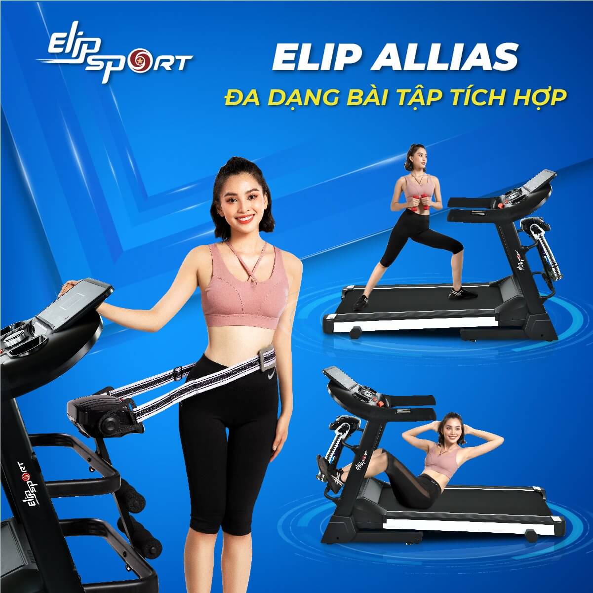 máy chạy bộ Elip Allias