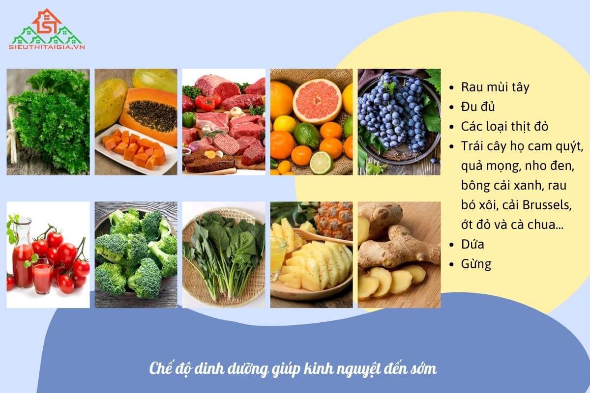 cách làm kinh nguyệt đến sớm