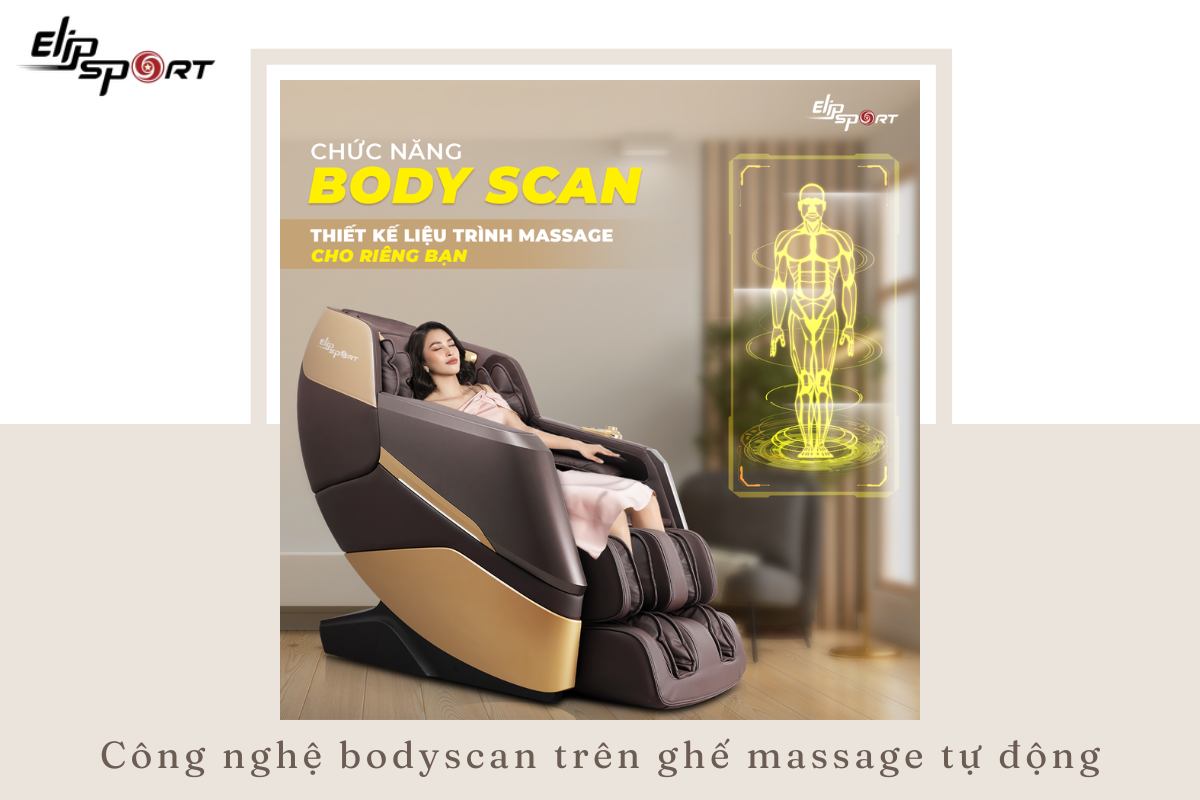 Công nghệ bodyscan trang bị trên ghế massage tự động