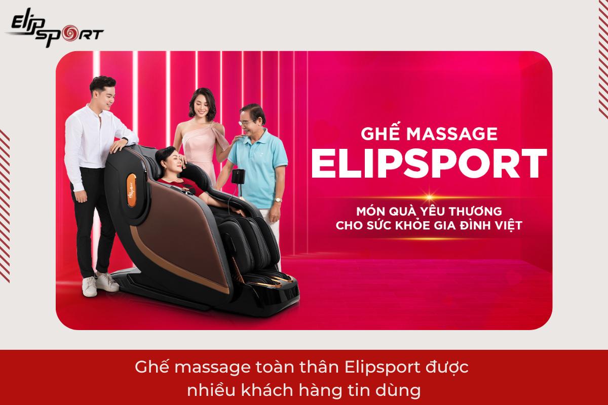 Ghế massage toàn thân Elipsport được nhiều khách hàng tin dùng
