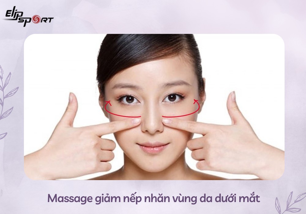 Massage giảm nếp nhăn vùng da dưới mắt