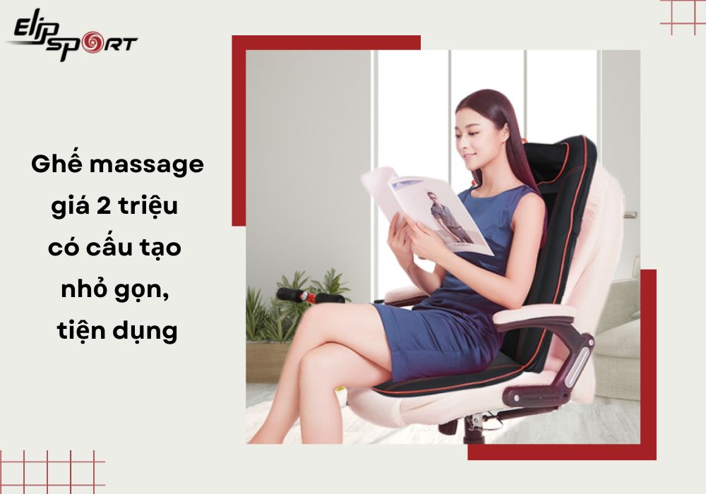 Ghế massage 2 triệu có cấu tạo nhỏ gọn, tiện dụng