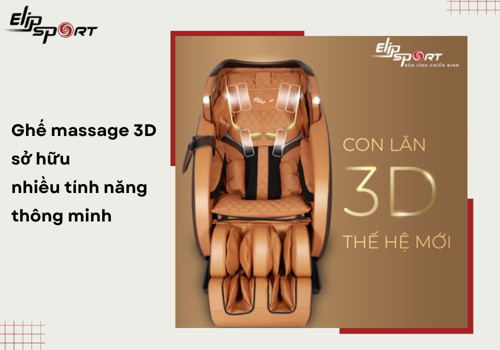 Ghế massage 3D có nhiều tính năng thông minh