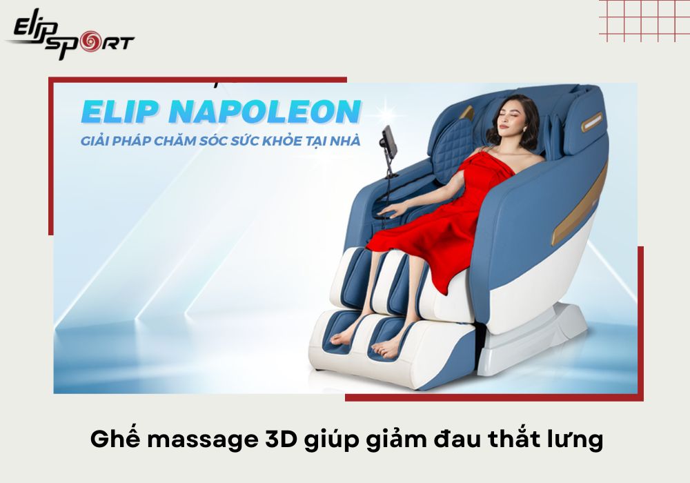Ghế massage 3D giúp giảm đau thắt lưng