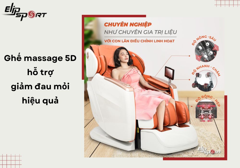 Ghế massage 5D giúp cải thiện đau mỏi