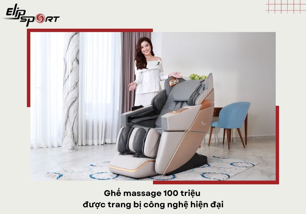 Ghế massage 100 triệu được trang bị công nghệ hiện đại