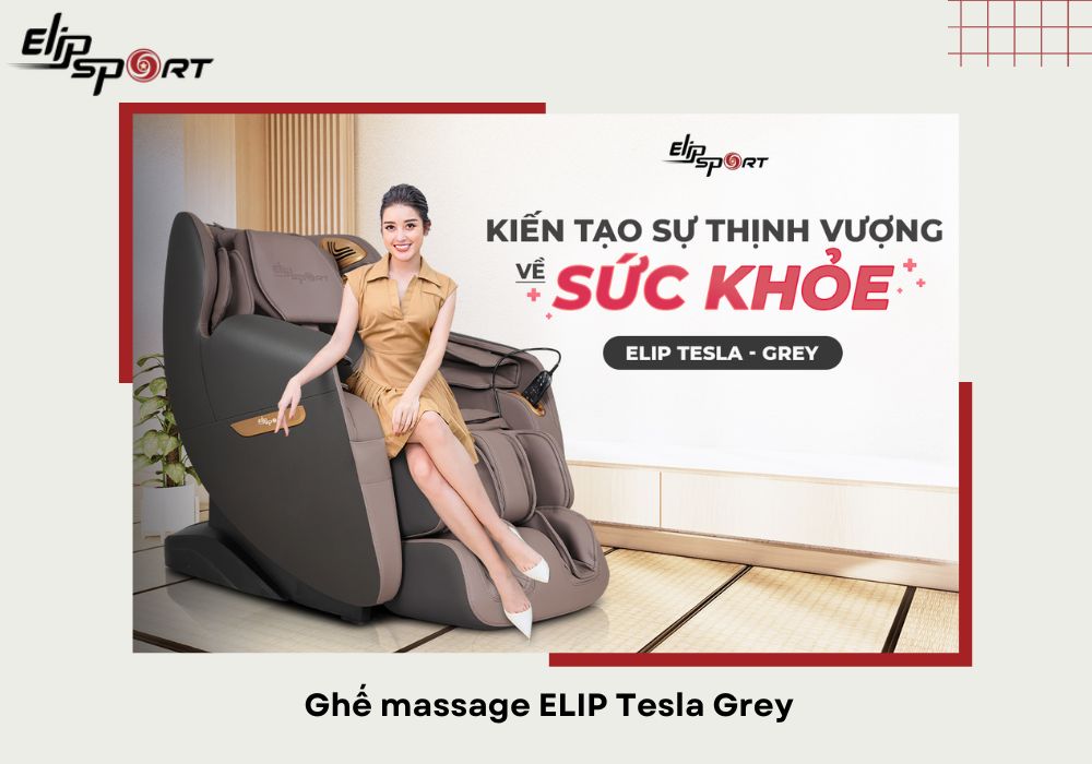Ghế massage ELIP Tesla Grey