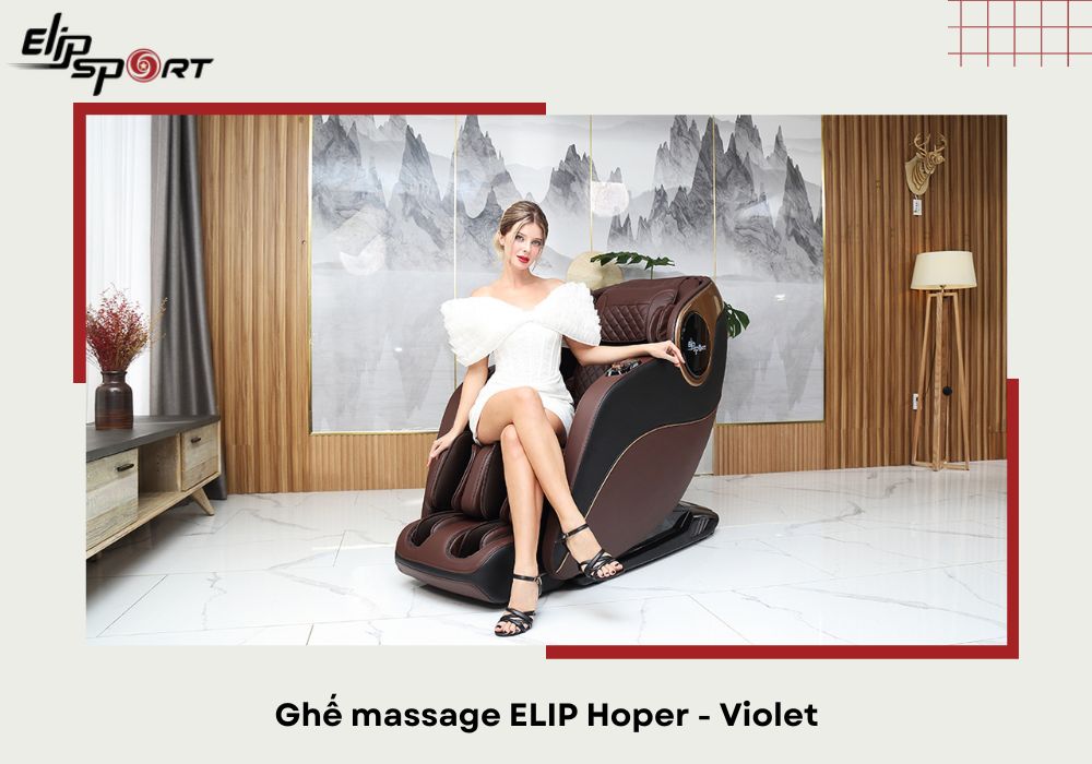 Ghế massage thương gia ELIP Hoper - Violet