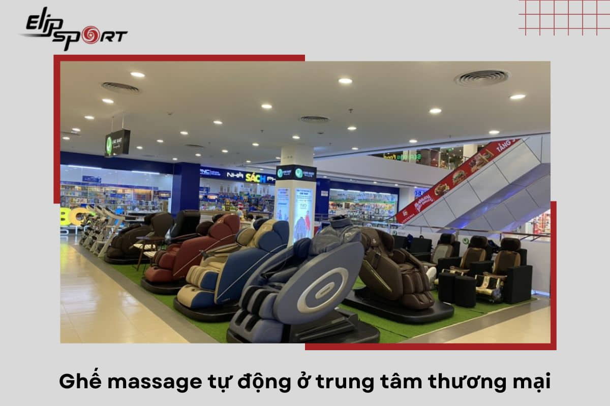ghế massage tự động ở trung tâm thương mại