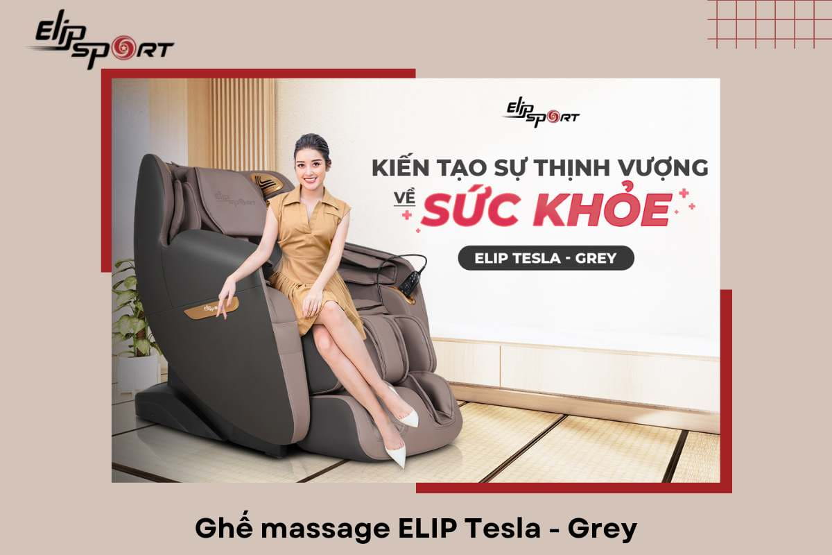 Ghế massage ELIP Tesla - Grey