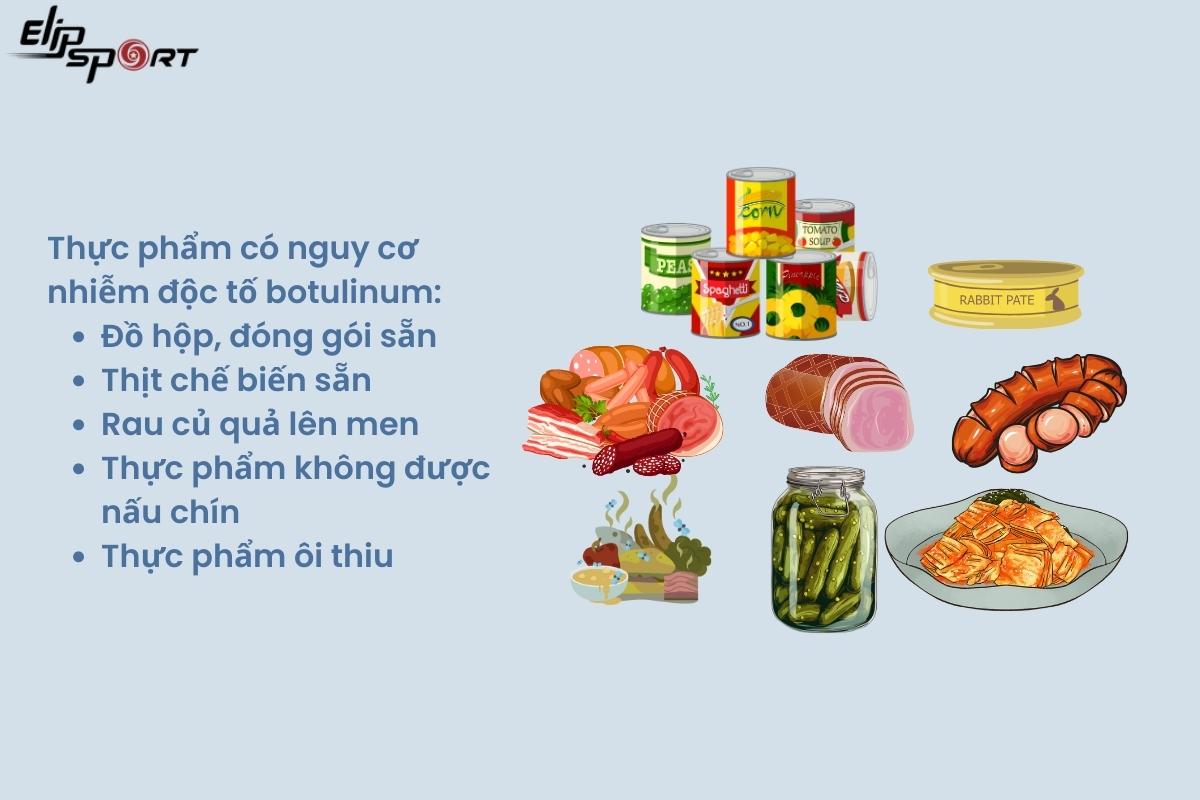 Thực phẩm dễ bị nhiễm độc ngộ độc botulinum