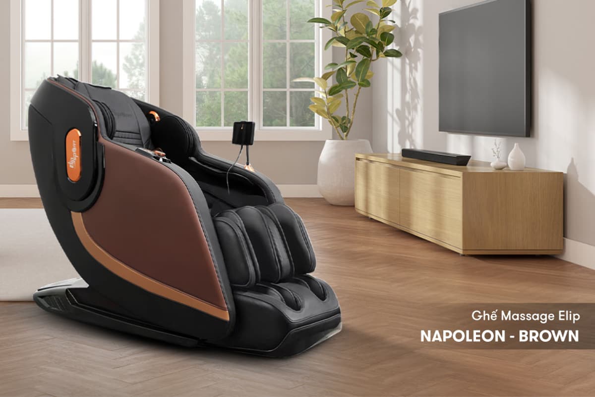 Ghế massage 5D ELIP Napoleon - Brown