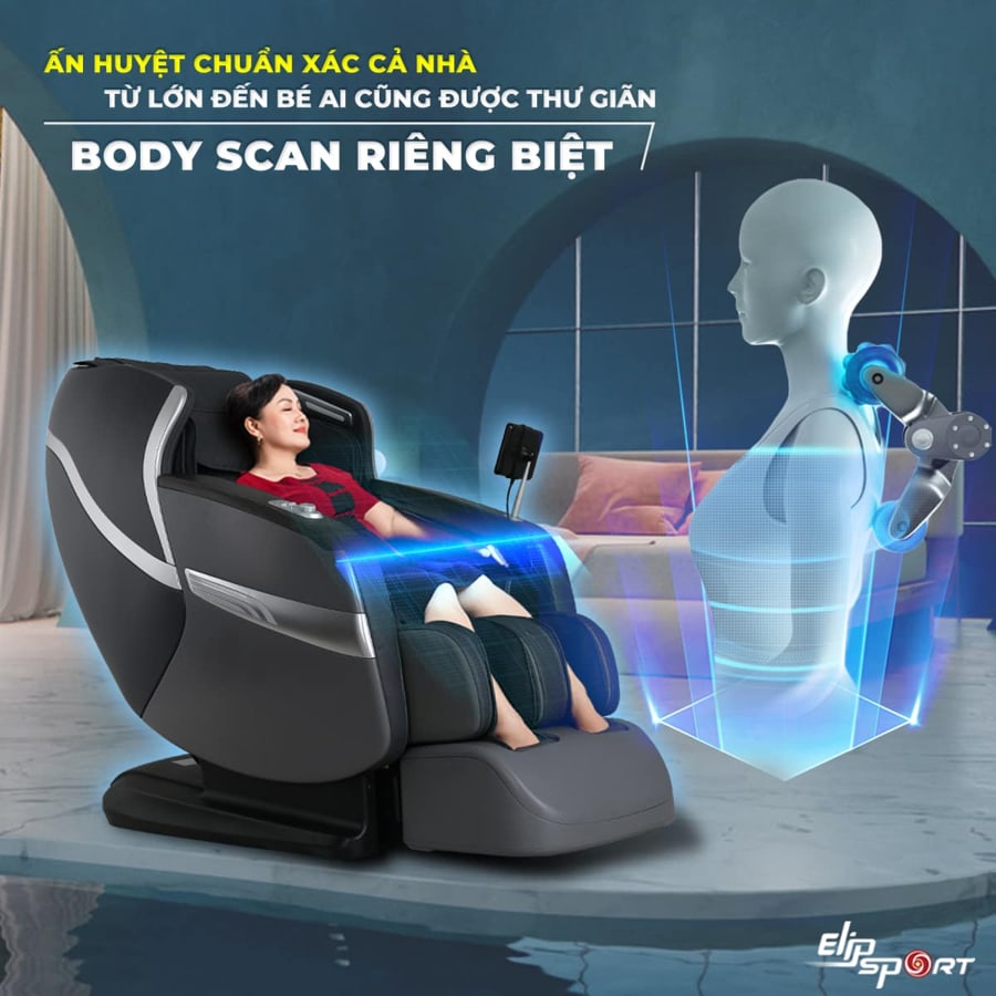 Đầu tư ghế massage Body Scan chăm sóc sức khỏe gia đình