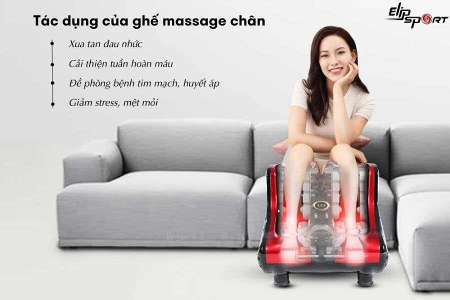 Ghế massage chân mang đến nhiều lợi ích