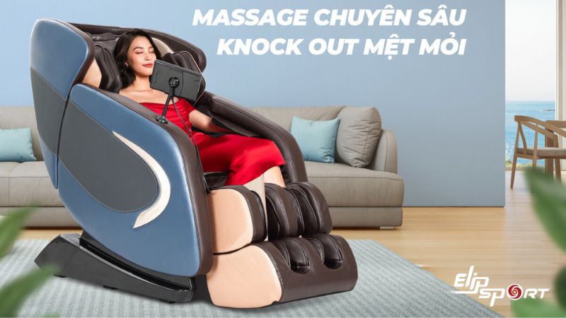 Ghế massage toàn thân phù hợp nhân viên văn phòng hay gặp tình trạng căng thẳng, đau cổ - vai - gáy