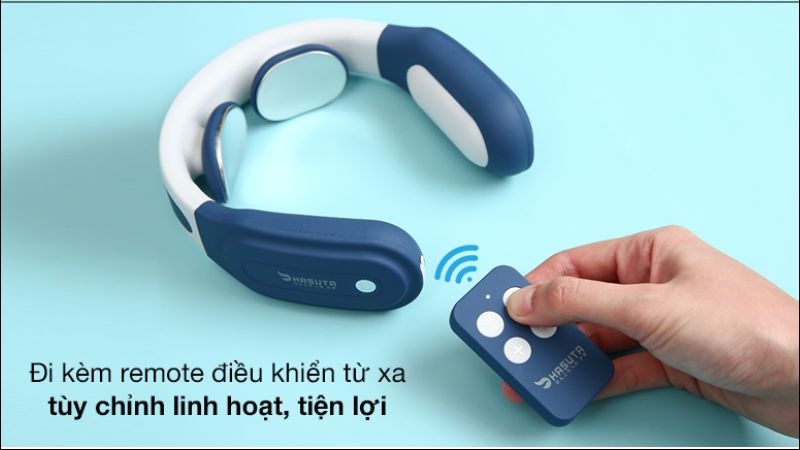 Máy massage cổ HASUTA với điều khiển bằng remote tiện lợi, linh hoạt