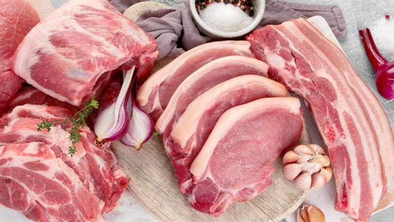 Thịt heo có hàm lượng protein đáng kể