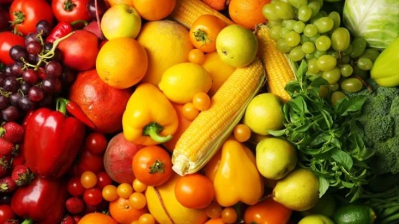 Trái cây và rau quả chứa nhiều chất xơ hỗ trợ hấp thu chất dinh dưỡng