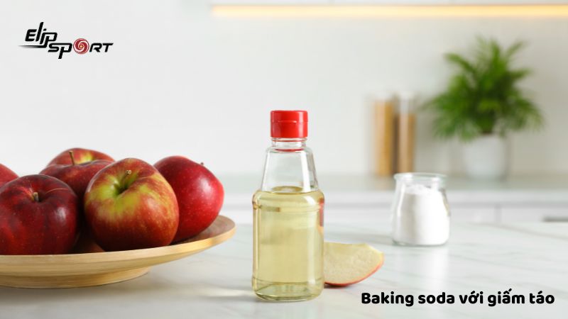 Baking soda với giấm táo