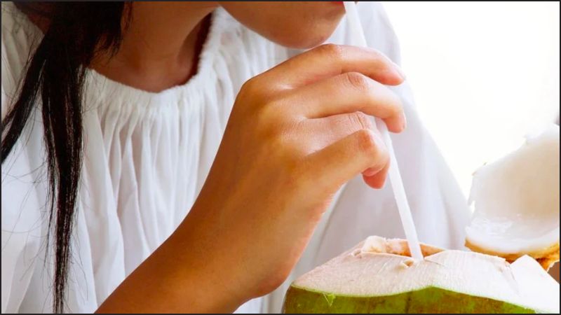 Bạn có thể uống nước dừa khi trời nắng nóng và dễ mất nước