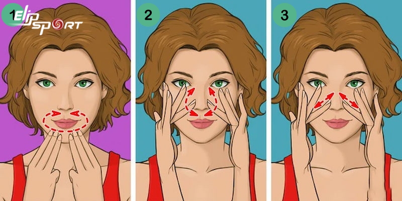 Massage khu vực xung quanh môi