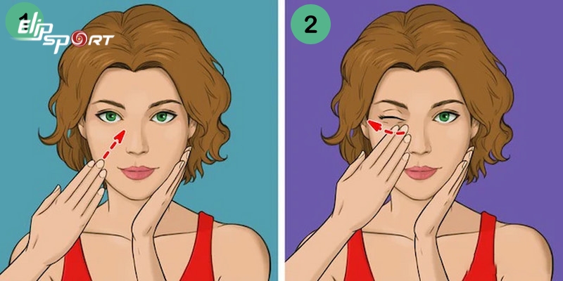 Massage hình bầu dục của khuôn mặt