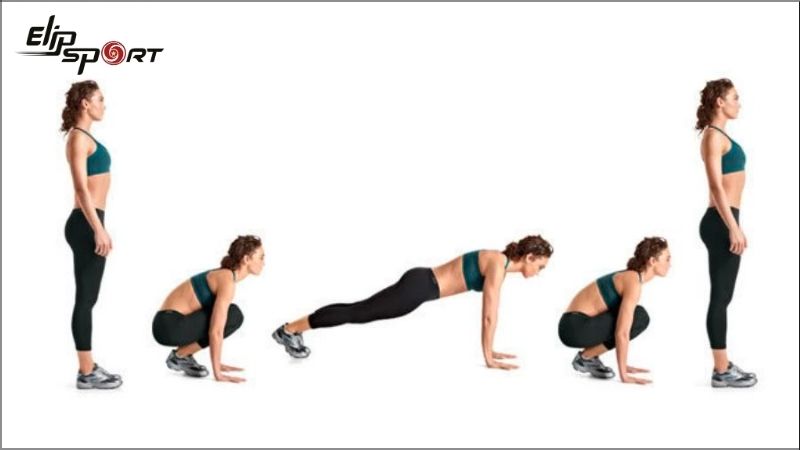 Burpees là bài tập đốt cháy calo hiệu quả, tác động đến nhiều nhóm cơ khác nhau