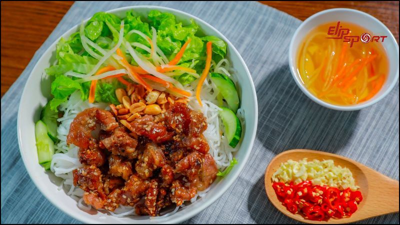 Cắt giảm dầu, mỡ có trong món bún thịt nướng