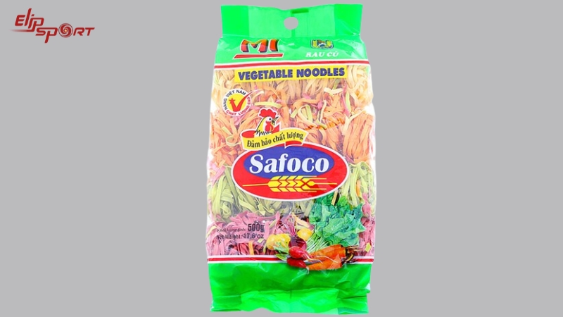 100g nui rau củ Safoco có chứa 161 calo