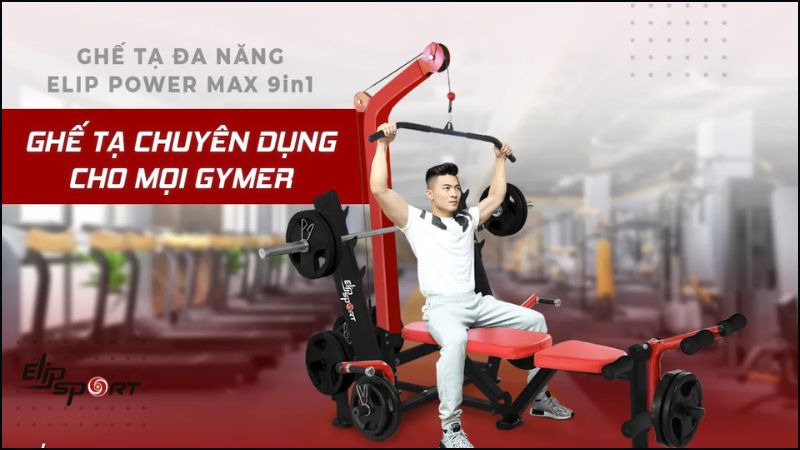 GHẾ TẠ ĐA NĂNG ELIP POWER MAX 9IN1