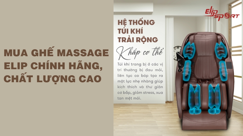 Túi khí cũng là một bộ phận rất quan trọng làm nên sự đỉnh cao của một chiếc ghế massage cao cấp