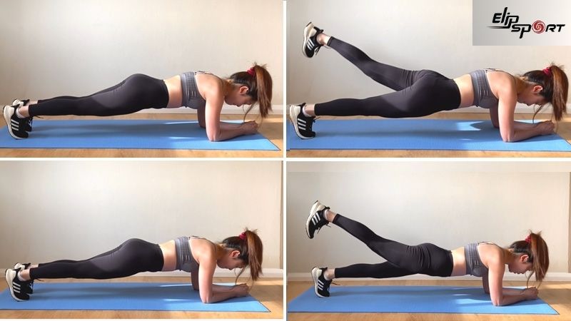 Bài tập plank nâng từng chân