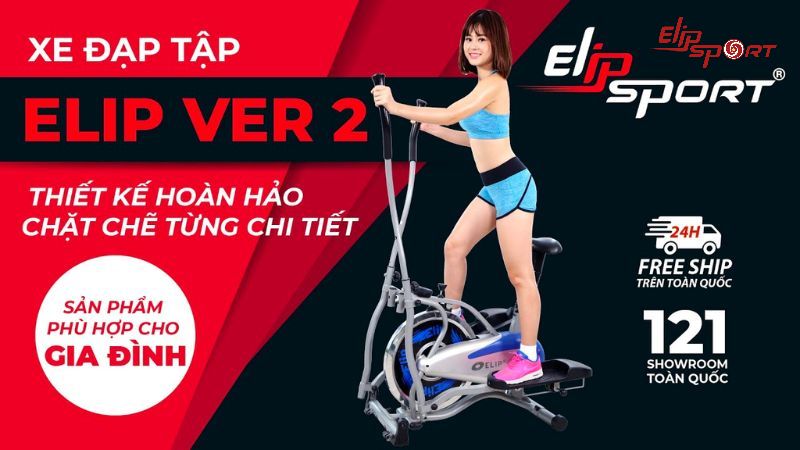 Máy tập nâng mông - Xe đạp tập tổng hợp ELIP Ver 2