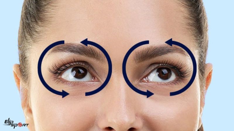 Liếc mắt theo hình là một bài tập đơn giản nhưng hiệu quả giúp tăng cường cơ mắt