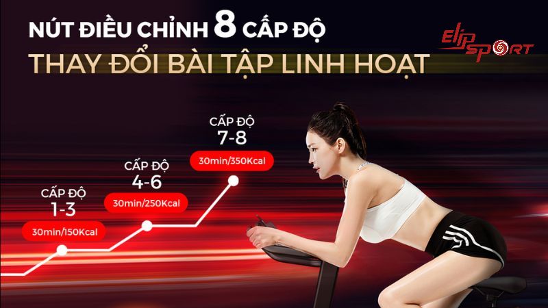 Xe đạp tập Elip có đa dạng tính năng, điều chỉnh nhiều cấp độ, phù hợp cho mọi đối tượng