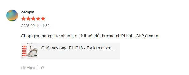 Đánh giá của khách hàng trên sàn thương mại điện tử Elipsport