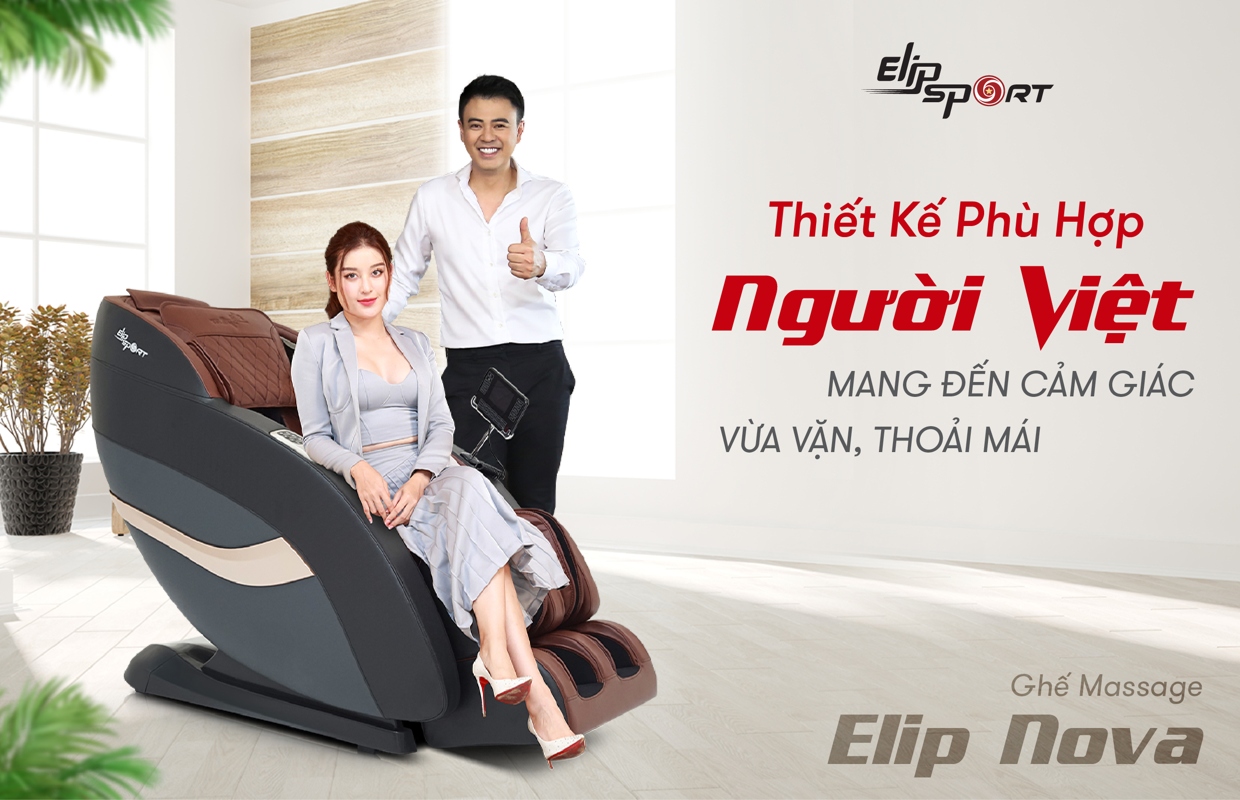 Ghế massage elipsport thiết kế phù hợp cho người việt