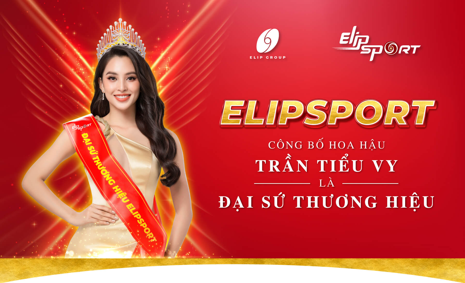 Elipsport công bố hoa hậu Trần Tiểu Vy là đại sứ thương hiệu