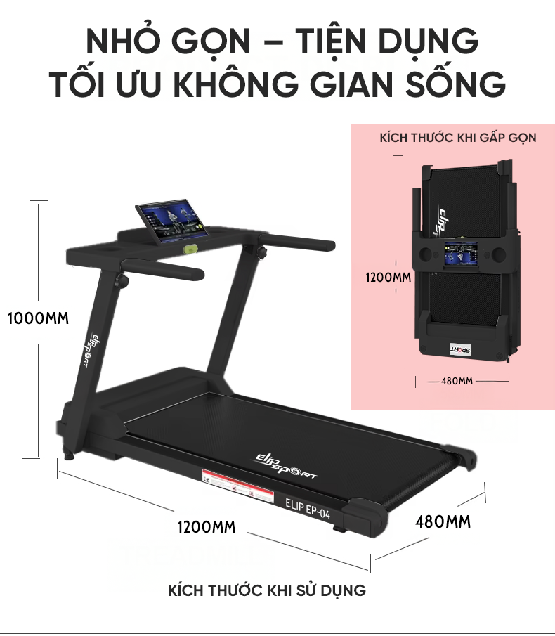 Thông số máy chạy bộ Elip EP-04