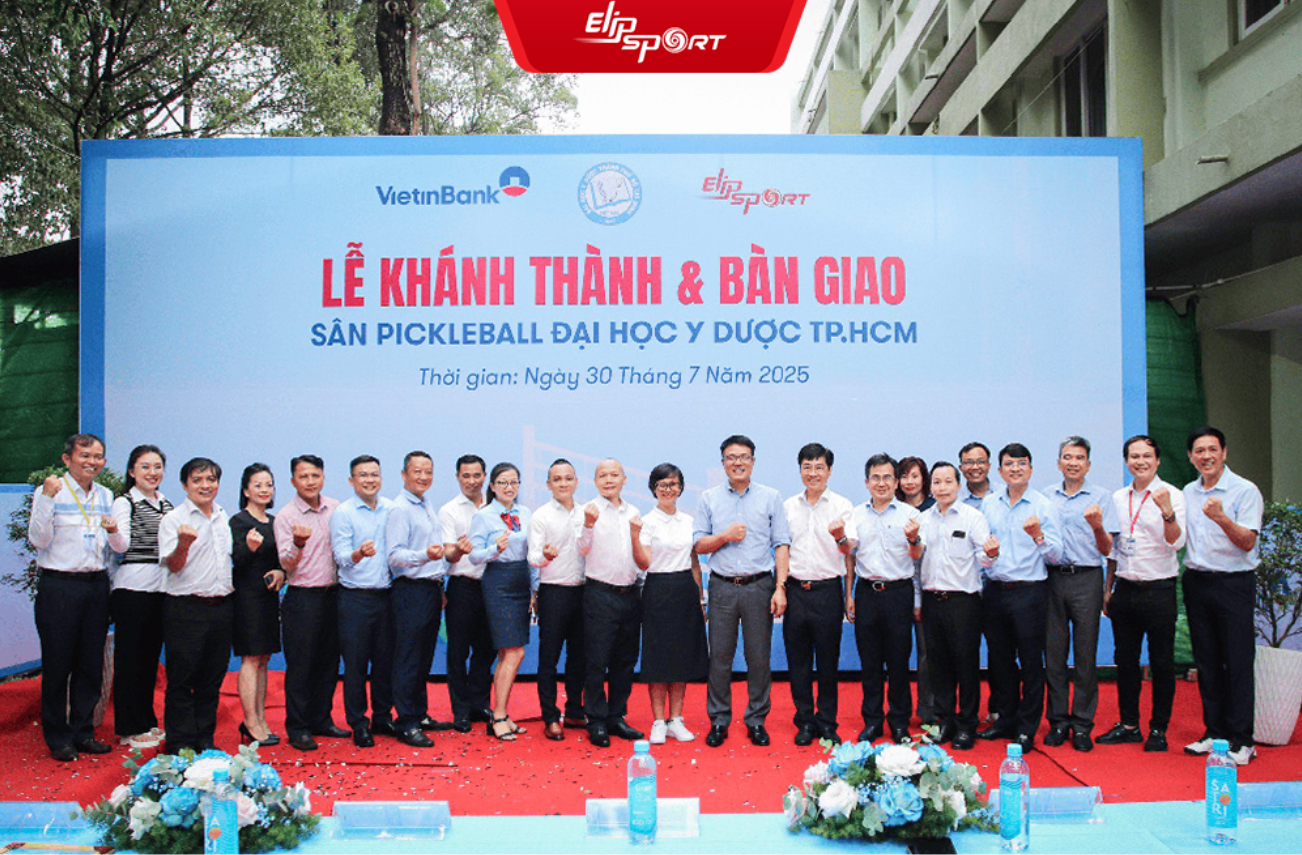 Hình ảnh mô tả ELIPSPORT ĐỒNG HÀNH CÙNG VIETINBANK XÂY DỰNG SÂN PICKLEBALL ĐẠI HỌC Y DƯỢC VÌ MỤC TIÊU SỨC KHỎE VIỆT