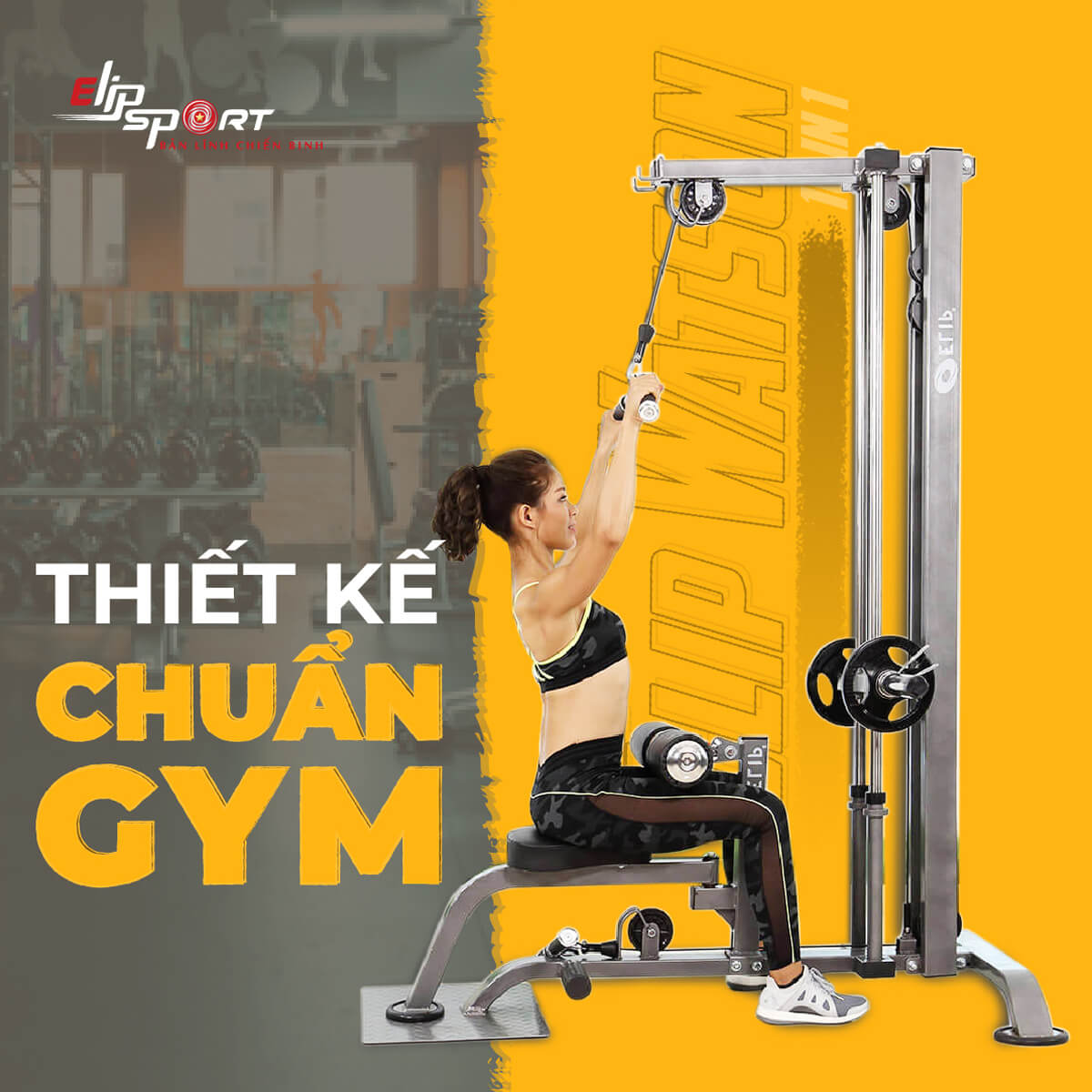 Máy tập tạ đa năng Elip iRon10: 10in1