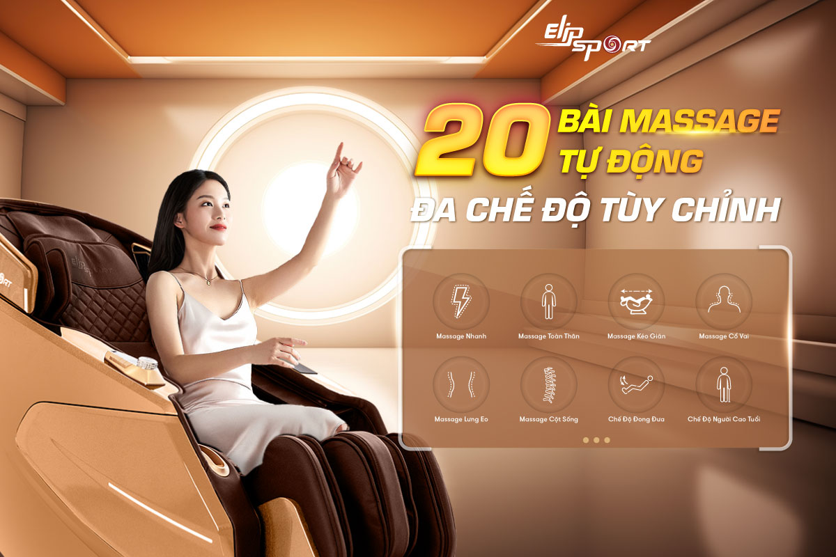ghế massage elip g10 Black - Gold