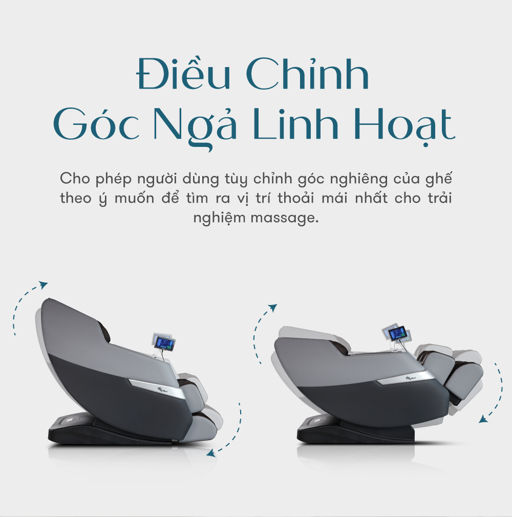 ghế massage elip o3 black gray