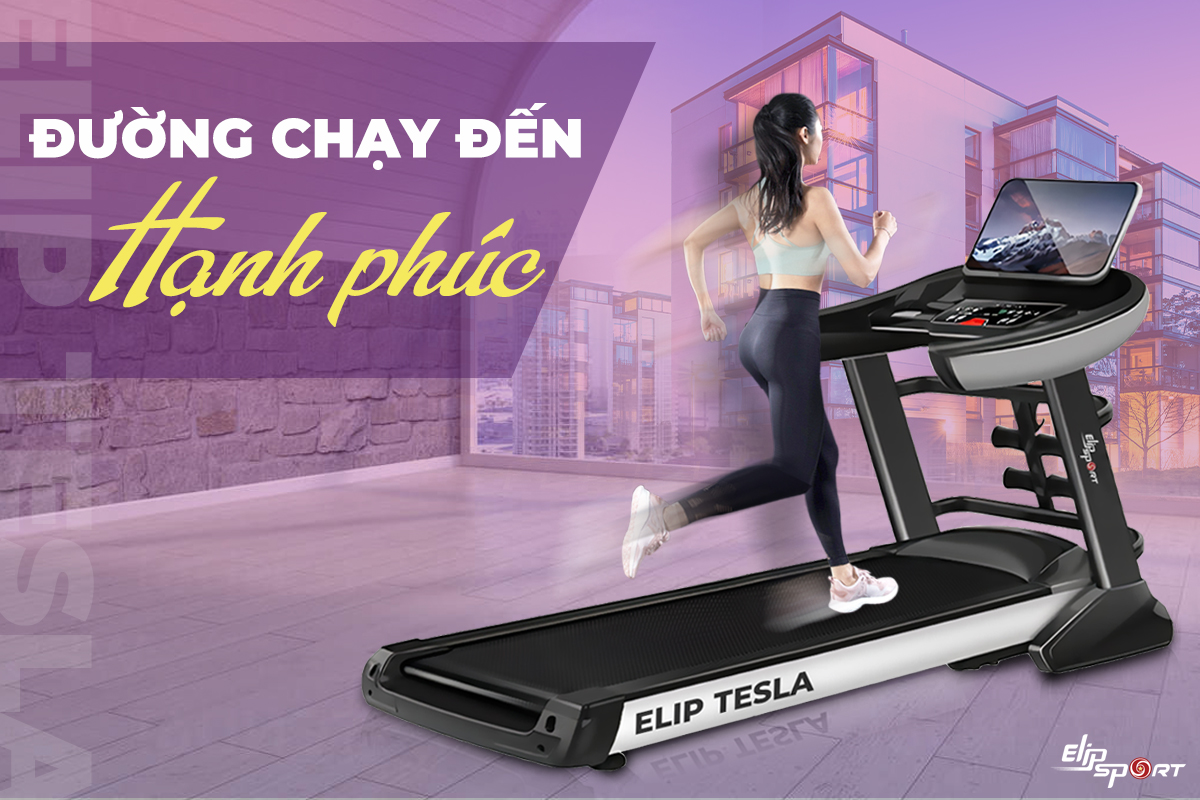 máy chạy bộ phòng gym - elip tesla