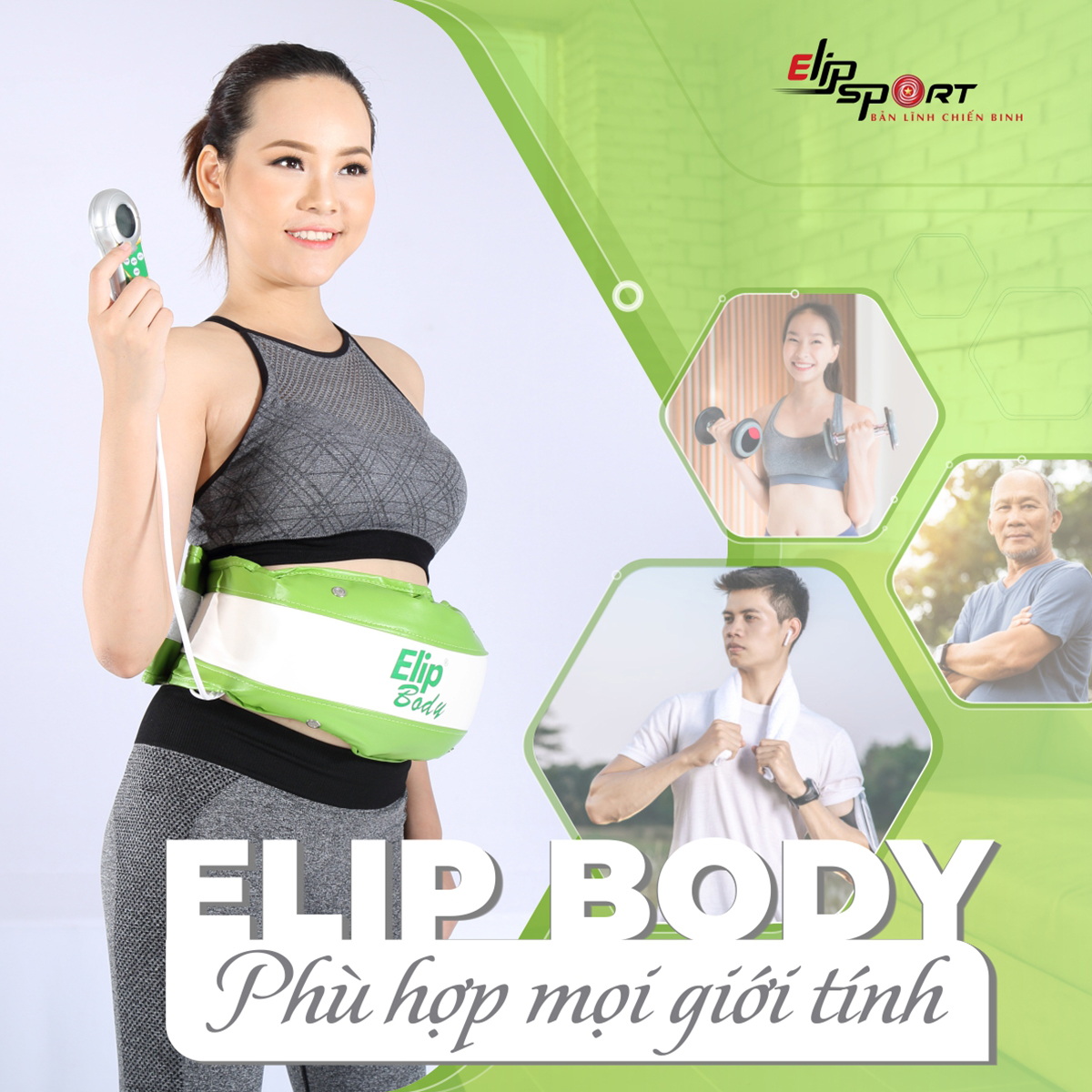 Đai massage bụng Elip Body-BH-6T